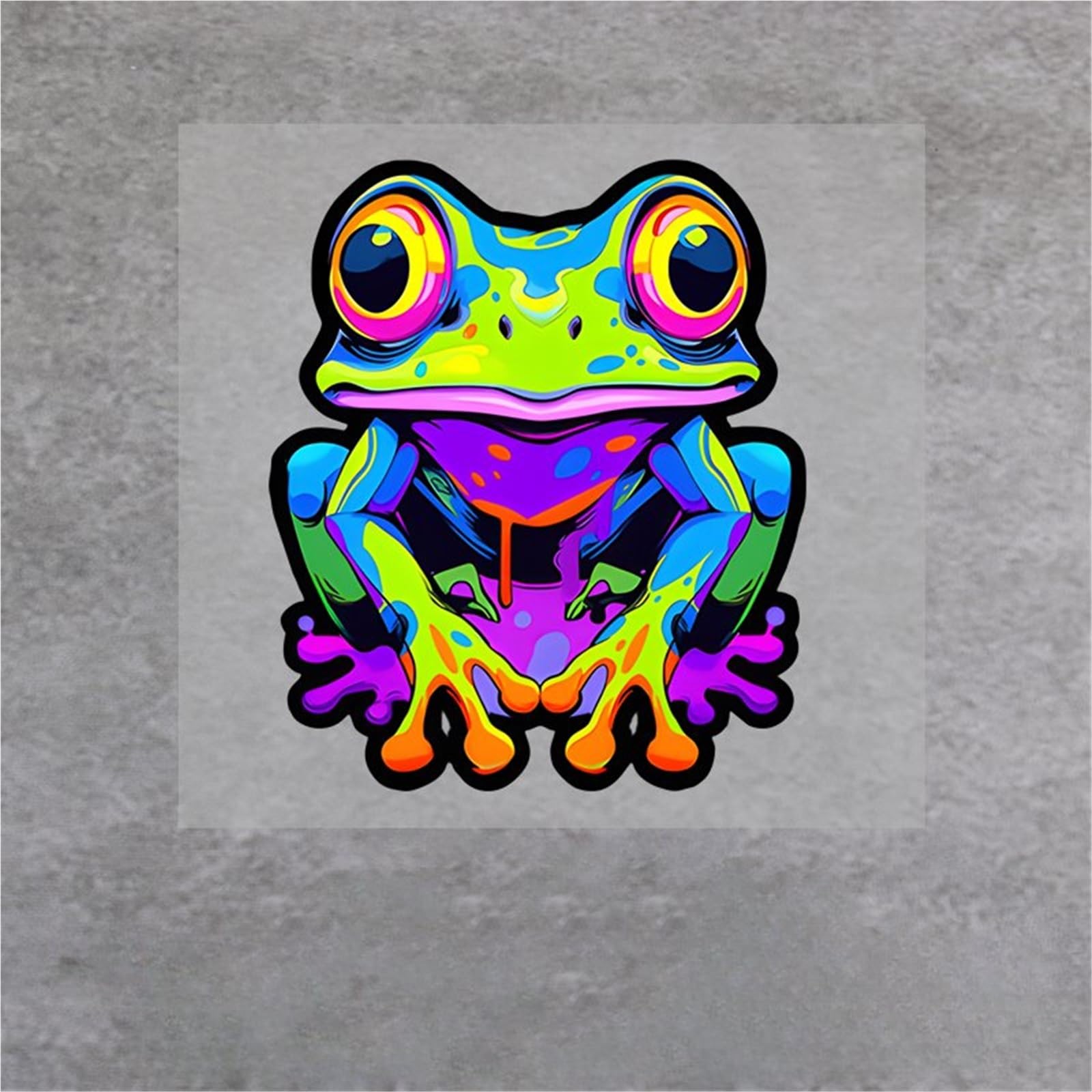 HAfgDJ Frog Motorcycle Stickers Motorbike Fuel Tank Front Cowl Side Panels Helmet Decoration Auto Window Bumper Cartoon Decals