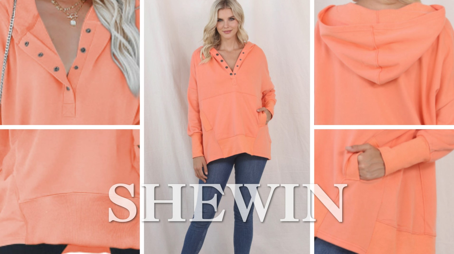SHEWIN Womens Oversized Sweatshirt Hoodies(All Color)