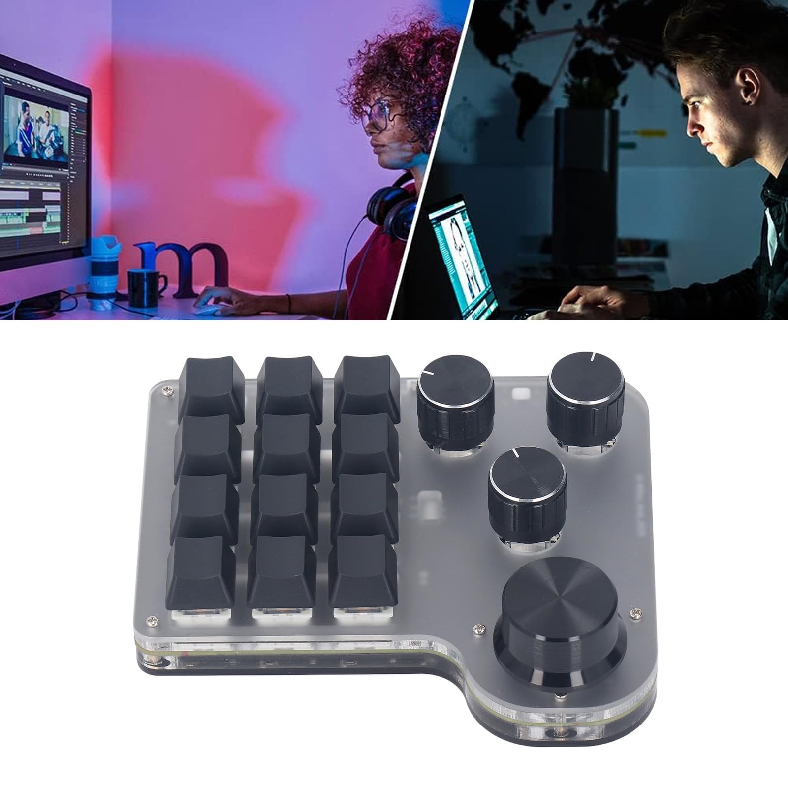 FTVOGUE Klawiatura Makro Jedna Ręka USB RGB Klawiatura LED z Przyciskami obsługują Niestandardowe funkcję Pamięci Programowej 2.4G Połączenie dla Systemu Vista OS X