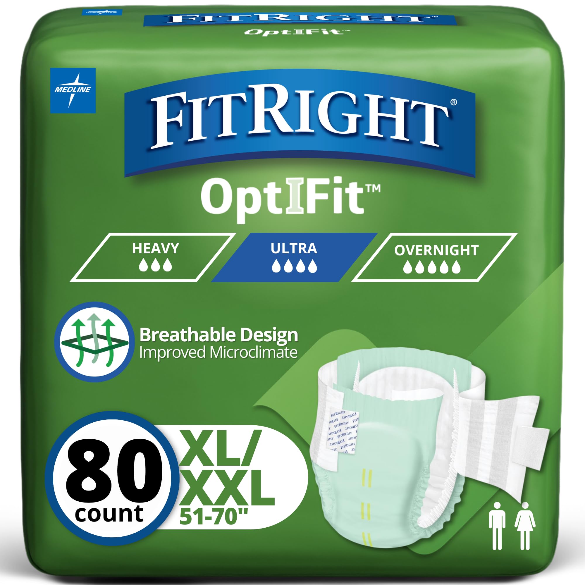 Photo 1 of FitRight Stretch Ultra Adult Briefs, Large/XL/2XL, 20 Count (Pack of 4)