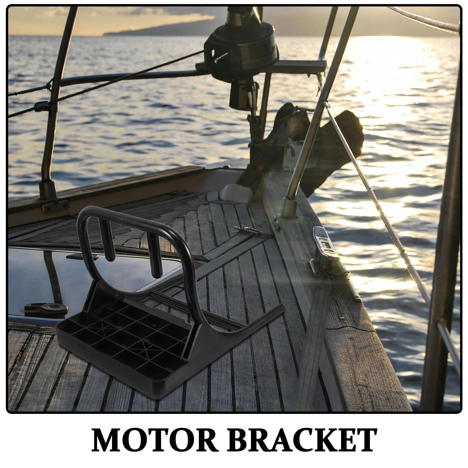 Homoyoyo Soporte de Montaje para Motor de Kayak y Canoa Negro de Nylon