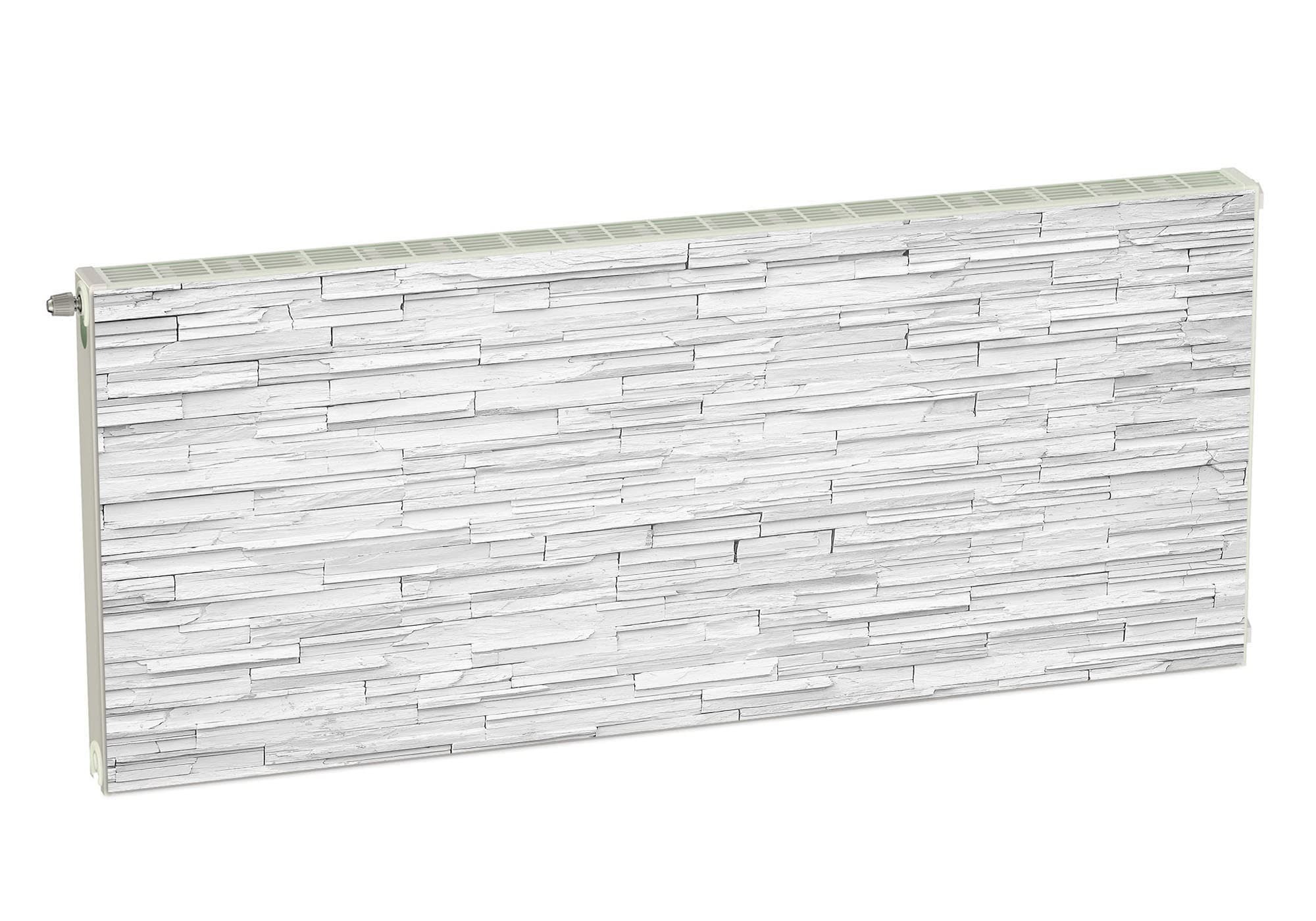 Magnet Heizkörperverkleidung Heizkörperabdeckung Weiss Ziegel 140x60 cm Heizung Abdeckung Verkleidung Magnetische Abdeckmatte Kühlschrank aus Einem Flexiblen Magneten Digitaler Aufdruck