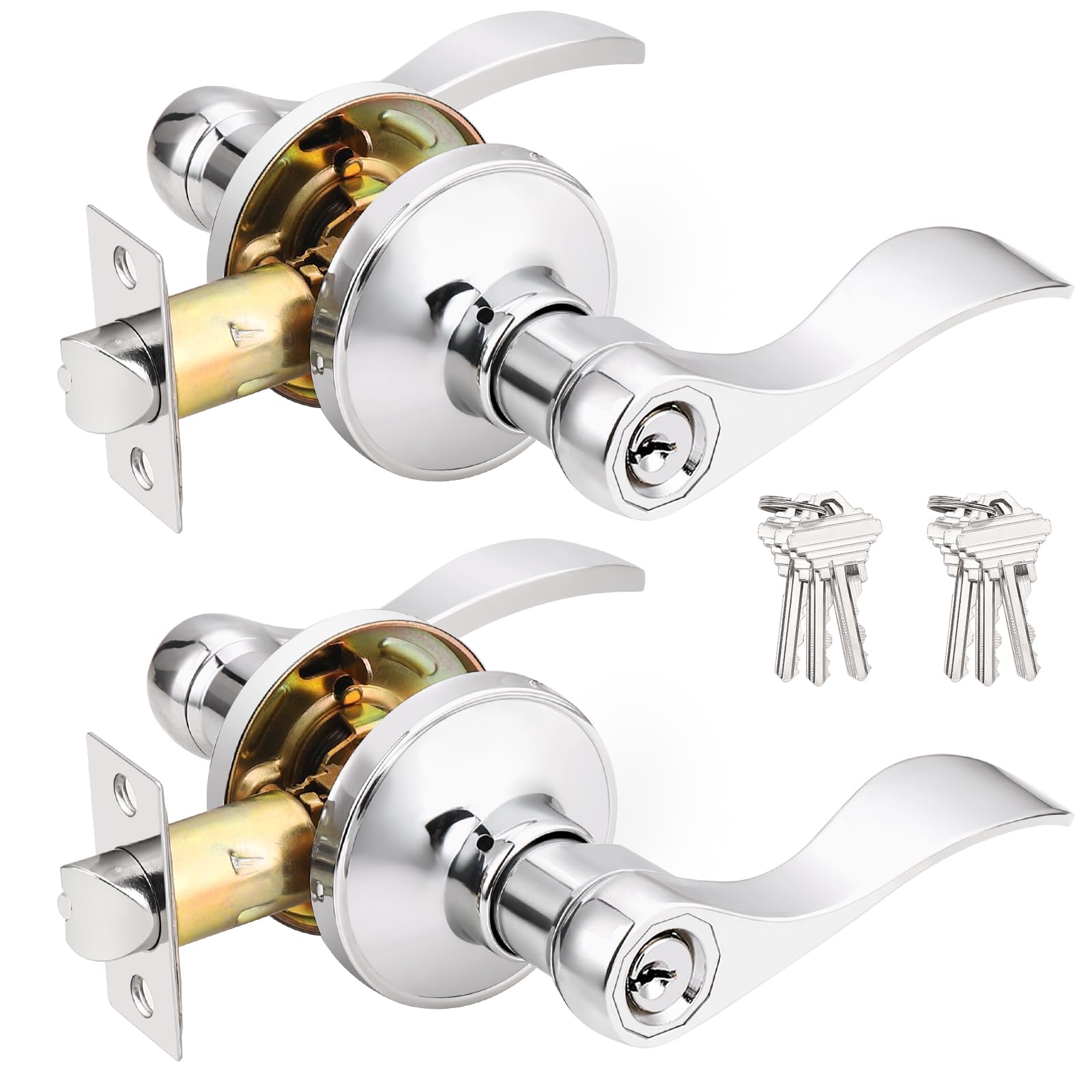 Probrico Black Entry Knobs - Keyed Alike Lockset -11
