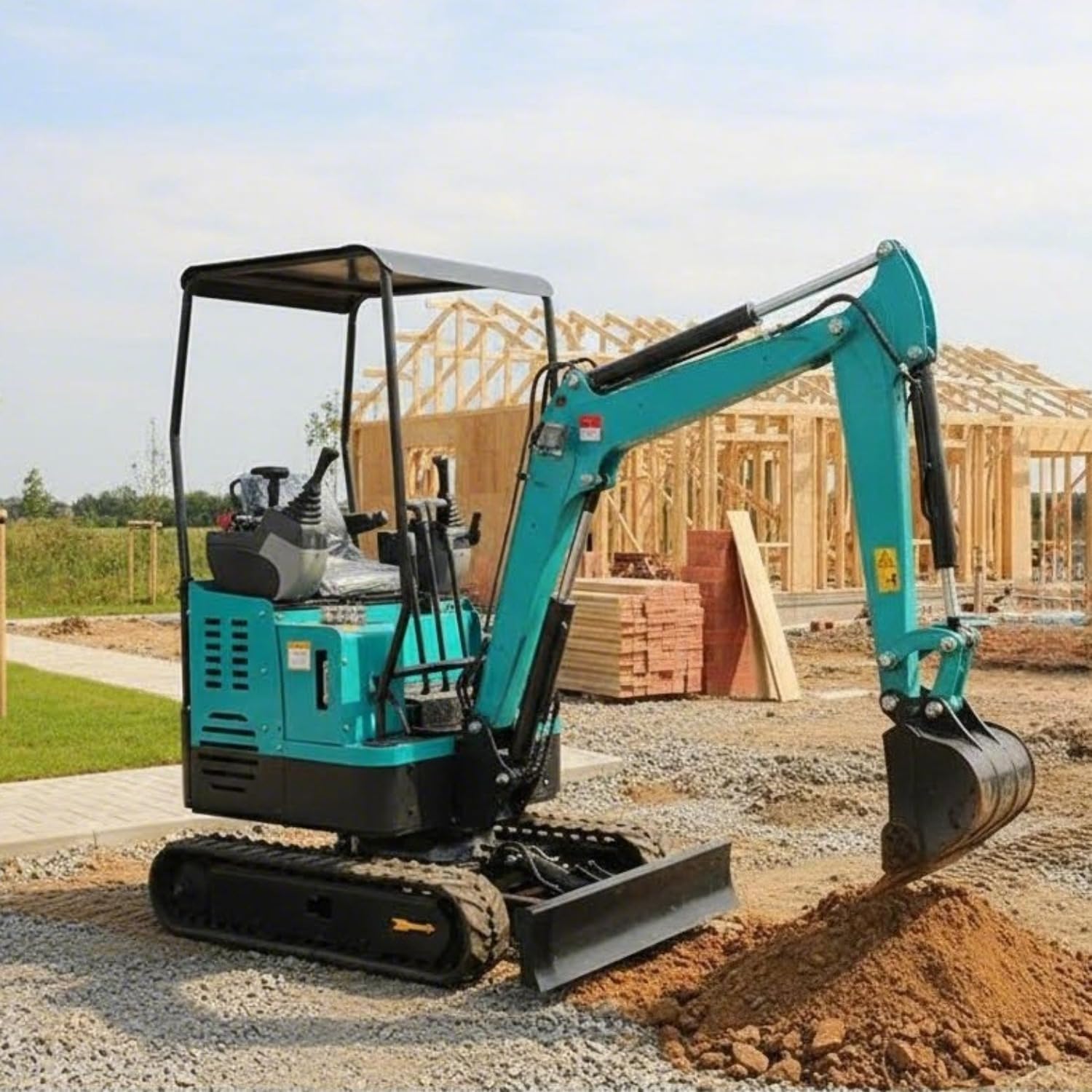 Customizable 1.6/1.8/2 Ton Mini Excavator with Narrow Frame Design for Tight Space Landscaping Garden Work Trenching Utility Projects and Small Construction Jobs with Smooth Hydraulic Control