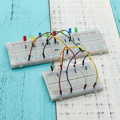 Miniatura 6 de Kit de 4 placas experimentales de circuito, incluye 2 piezas de 830 puntos y 2 piezas de 400 puntos, placas de circuito sin soldadura para bloques