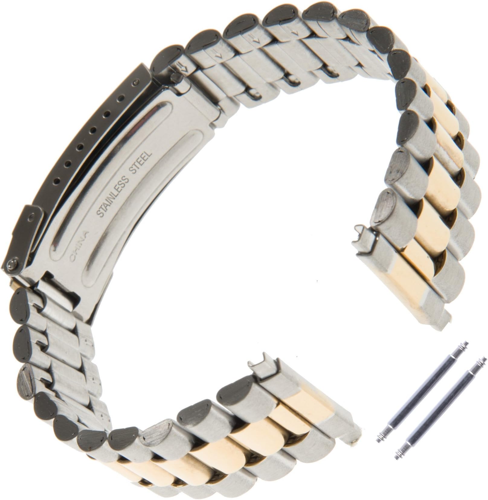 Unisex Non-Expansion 18-23mm Stainless Steel Watch Band 1536