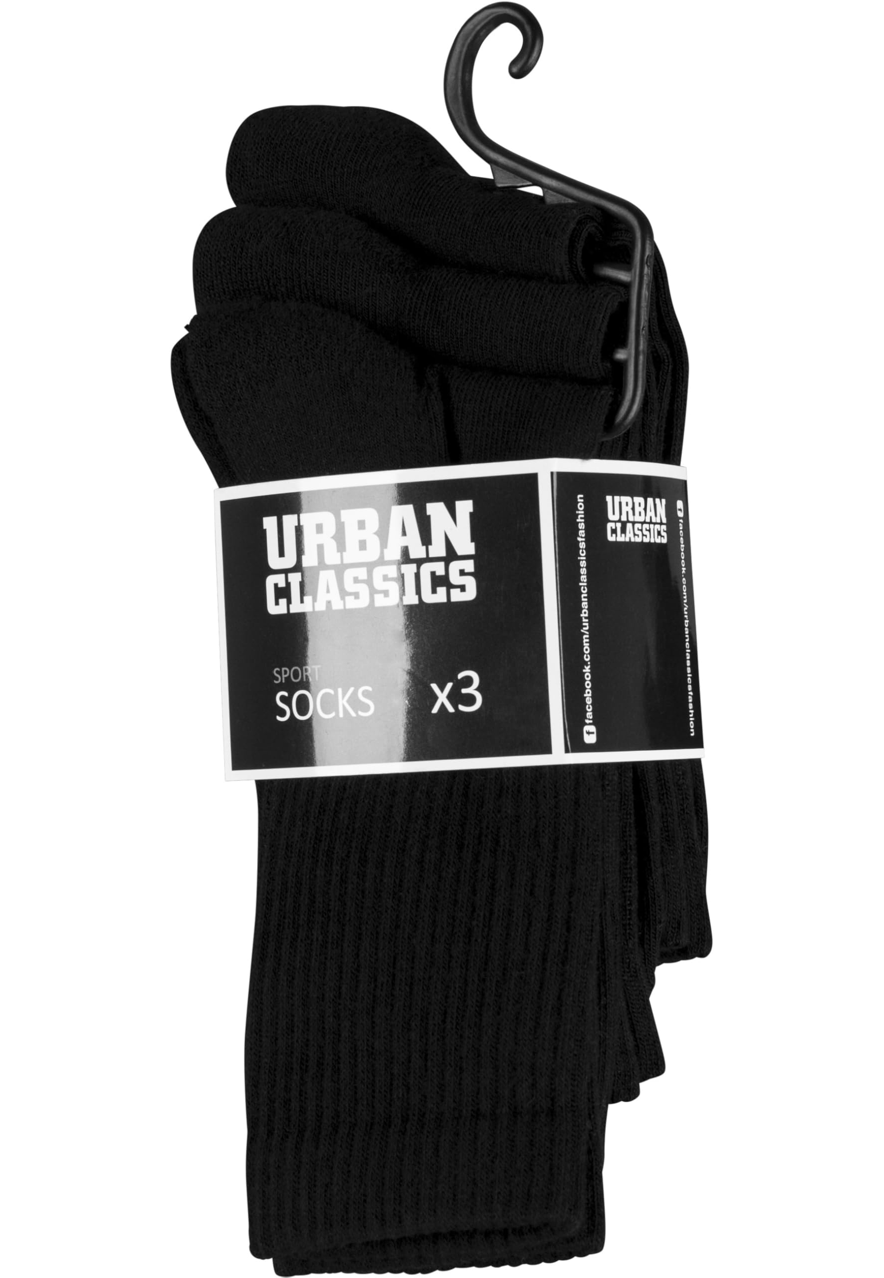 Urban Classics Unisex Noir Football Socks Urban Classic Sport (X3)