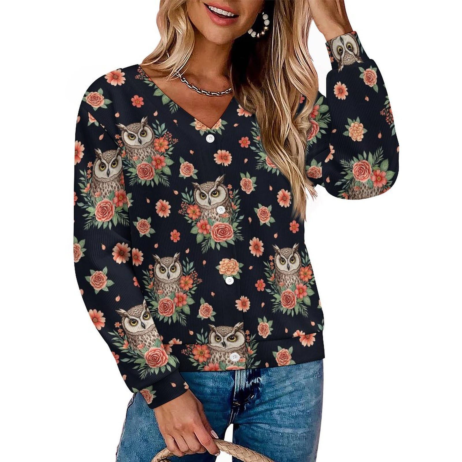 Womens Lightweight Cardigan Sweaters Ladies Long Sleeve Button Down Sweaters Outerwear