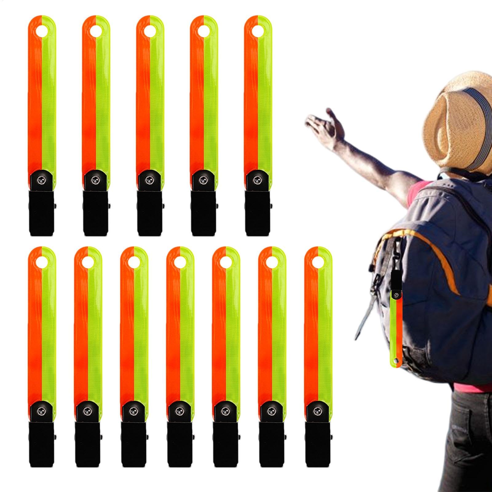 Adveaux Marcadores De Senderos 12 Clips Alta Visibilidad Reflector PVC Impermeable Caza