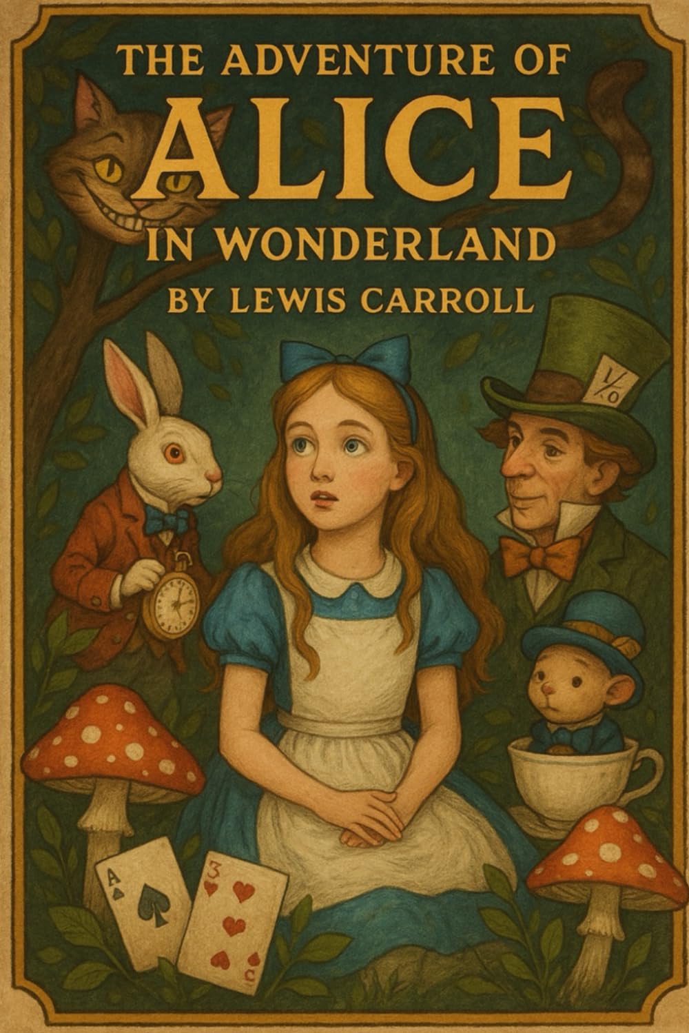 Alice's Adventures in Wonderland (Illustrated): Curious Fantasy, Logic Games & Whimsy Down the Rabbit Hole