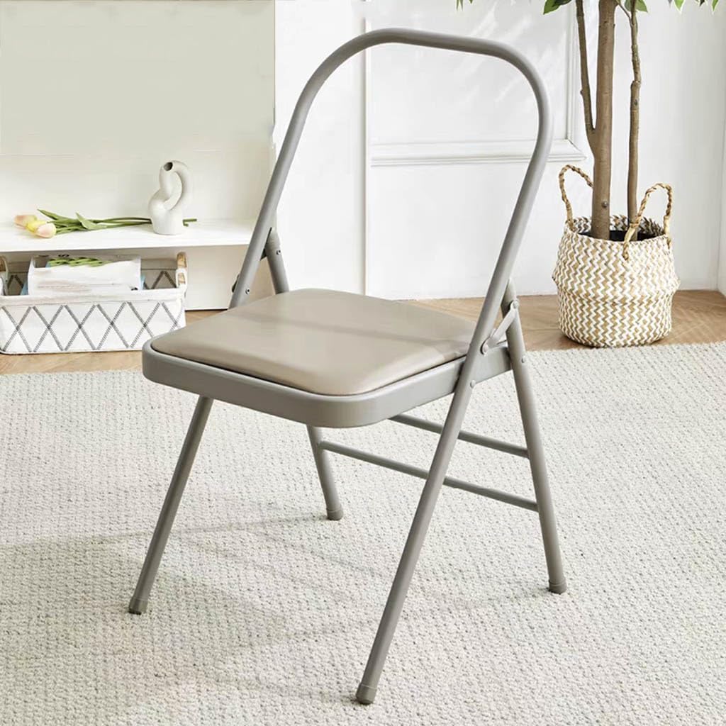 Pilates Yoga Chair,Backless Yoga Chair Prop,Yoga Chair Iyengar,Yoga Inversion Chair,Metal Folding Chair,Camel