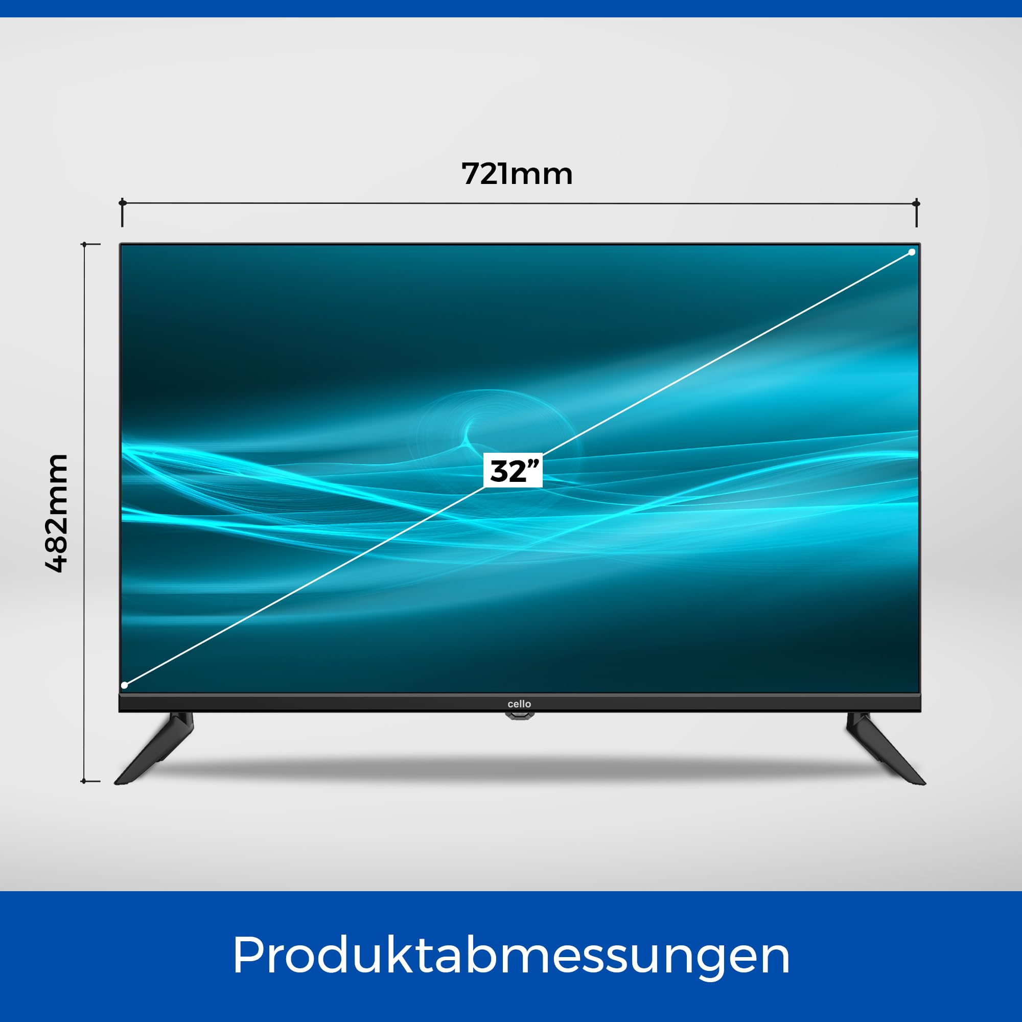 Cello C3224WSF Téléviseur SMART/DVD sans Cadre 32 pouces Lecteur DVD intégré Triple Tuner Bluetooth Système d'exploitation Ultra Rapide WebOS par LG Disney+ Netflix Prime 32" – Bild 2