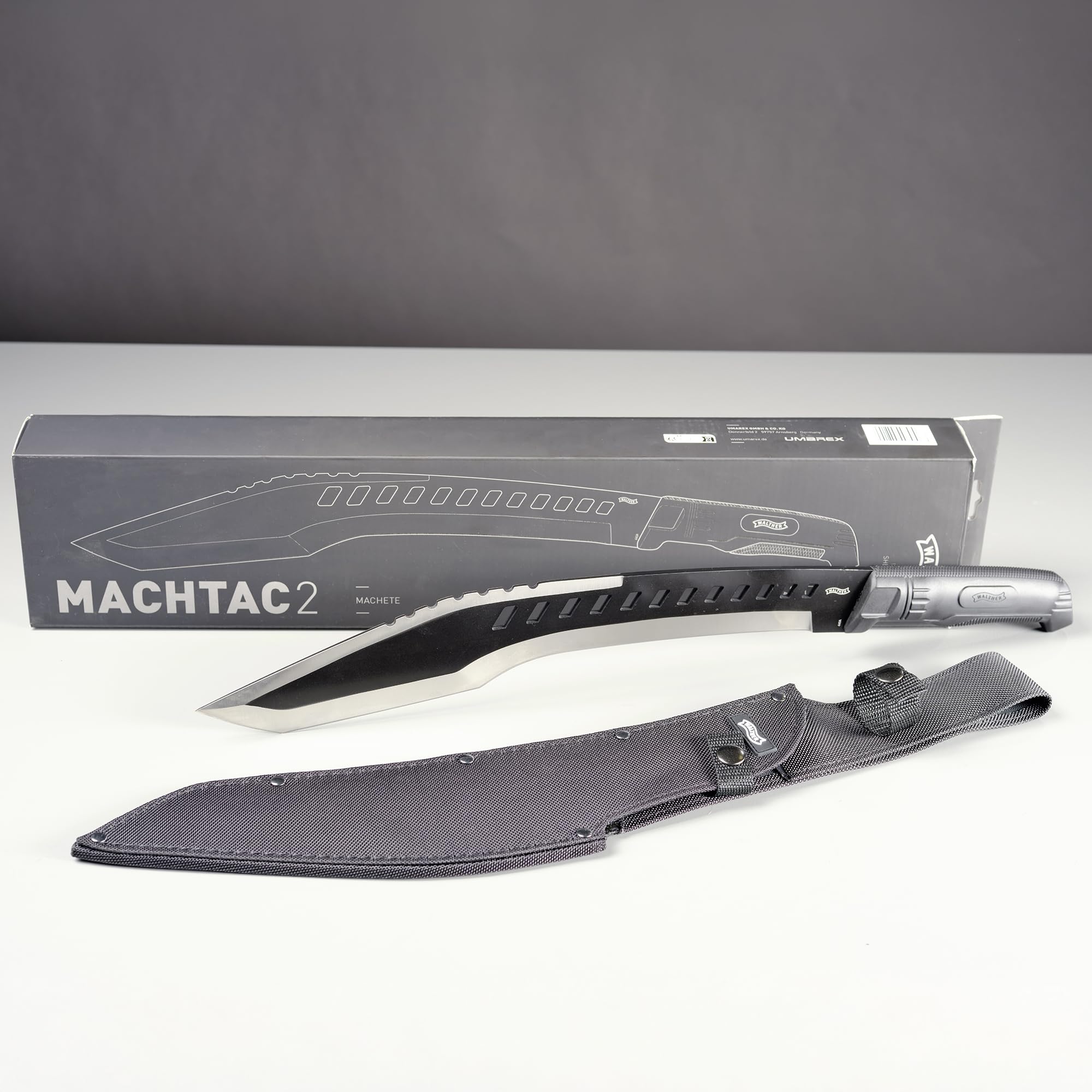Walther MachTac 2, 440A Stahl, feststehendes Messer, ideal für Outdoor Aktivitäten
