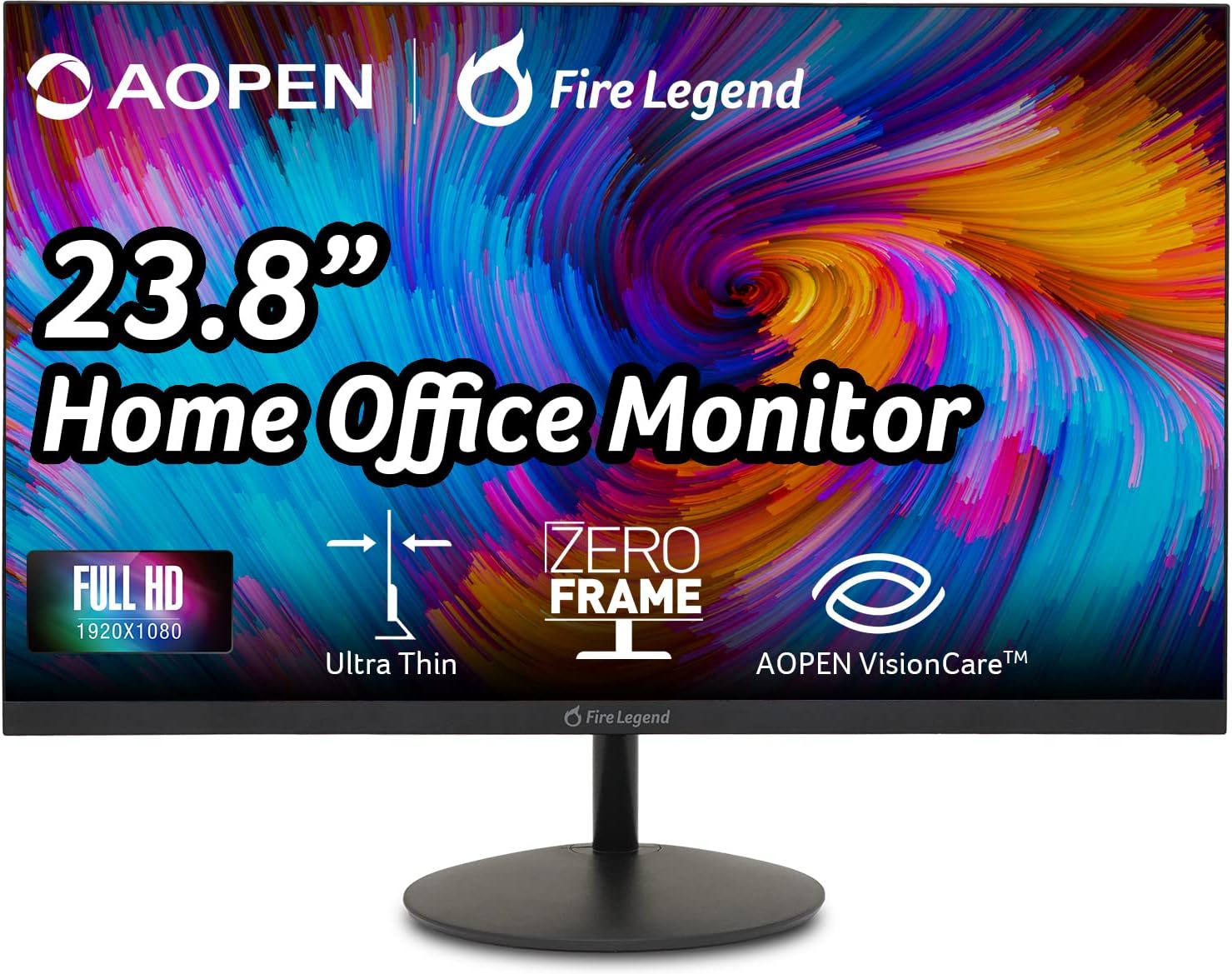 AOPEN by Acer 24SA2Y bi 23.8" Full HD (1920 x 1080) VA-Monitor | Ultra-Thin with ZeroFrame | Home or Office | AMD FreeSync | Up to 75Hz | 1ms-TVR | Ports: 1 x HDMI 1.4 & 1 x VGA (HDMI Cable Included)