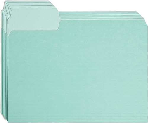 Miniatura 3 de U Brands Juego de carpetas de archivos, suministros de oficina, con súper pestañas, certificado FSC, 48 unidades