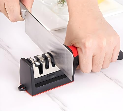 Miniatura 5 de Afilador de cuchillos multifuncional 4 en 1, accesorios de cocina para reparar pulido pulido, herramienta dura para afilar cuchillos de hoja