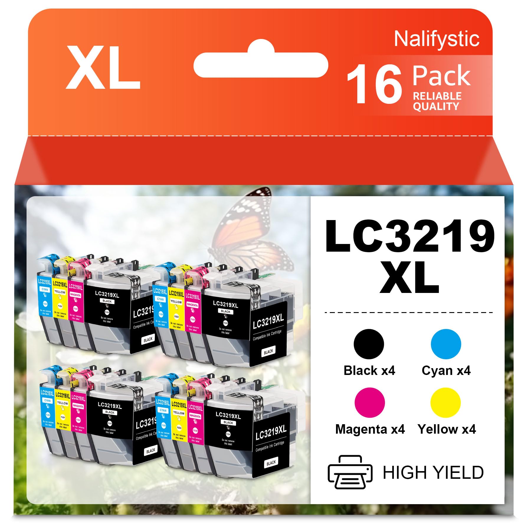 LC3219XL wkłady kompatybilne z LC-3219XL LC3219 XL LC3217 kartridże do drukarki MFC-J5330DW MFC-J5730DW MFC-J5335DW MFC-J6930DW MFC-J6530DW MFC-J5930DW MFC-J6935DW (16 sztuk)