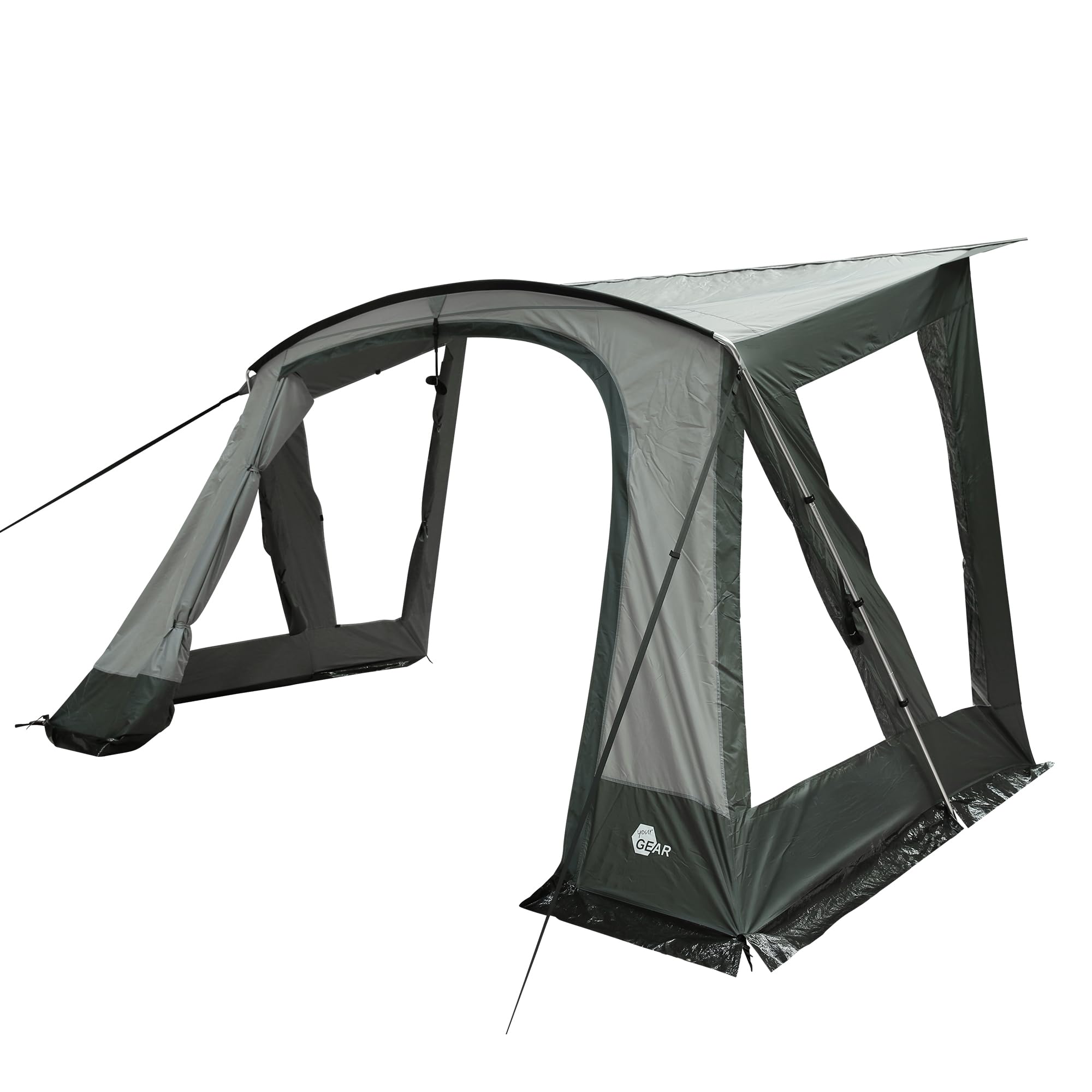 Tenda da Veranda Positano 330 di your GEAR per Roulotte con 4 Finestre e Grande Porta, UV 50+, Struttura in Alluminio, 8,2 m² di Spazio Abitabile, 4 Persone