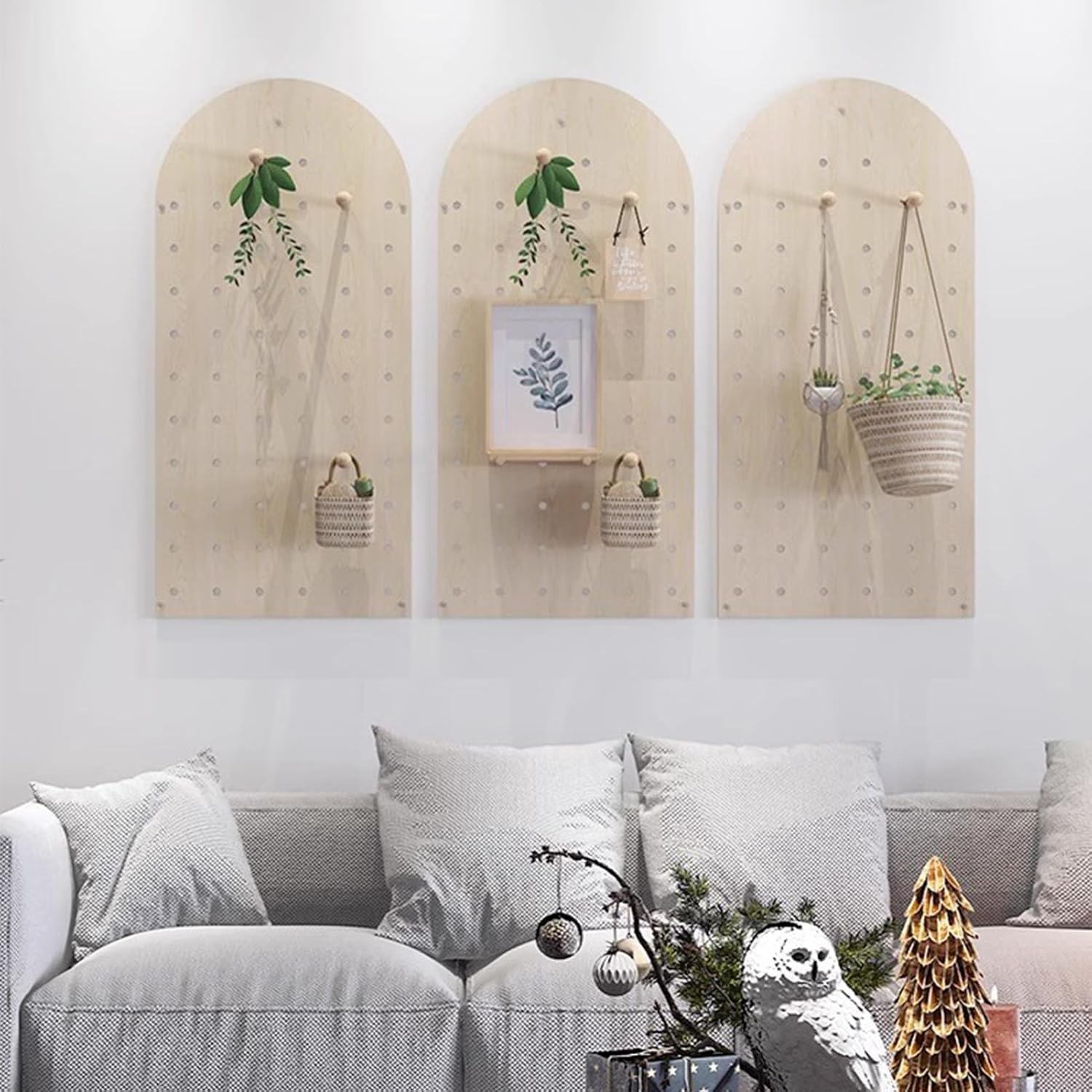 Stecktafel, modulares Raster-Organizer-Set, Wandhalterung, DIY, Stecktafel, Wohnzimmer, Ornamente, Trennwand für Werkbank, Geschäft (weiß, 40 x 80 cm)