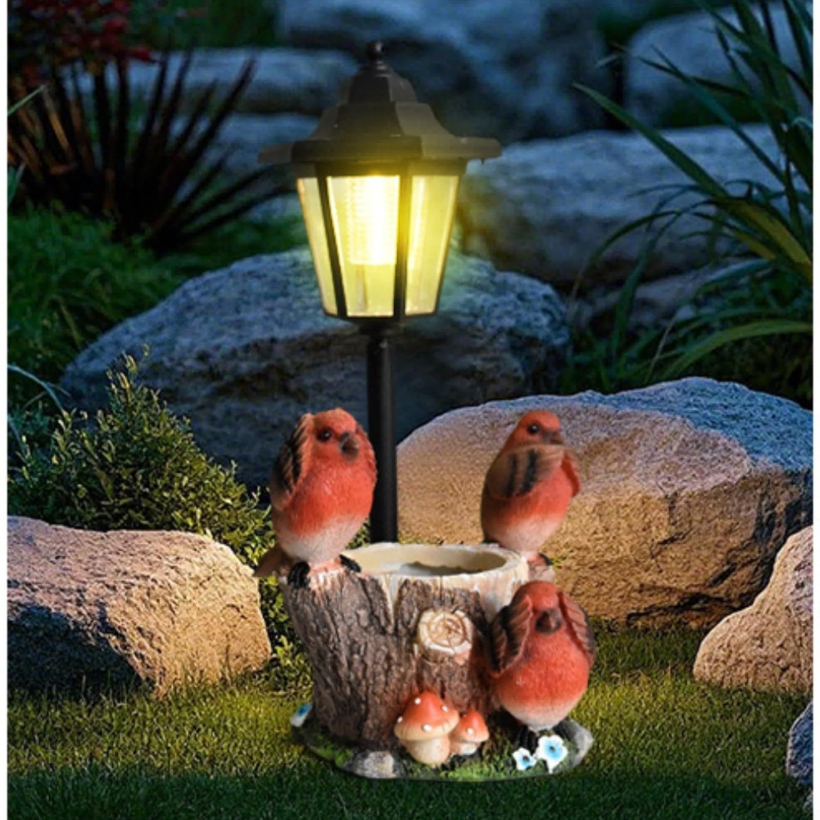 Fauhapyway Statue Oiseau Résine pour décor Jardin Extérieur Étanche