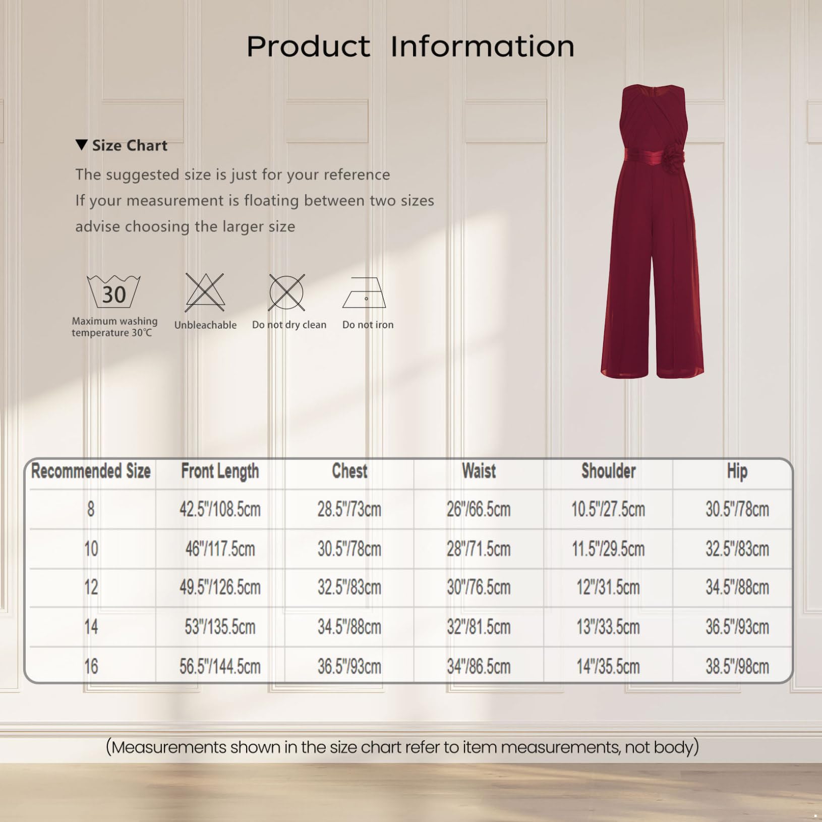 Freebily Tuta Bambina Elegante da Cerimonia Principessa Jumpsuit da Matrimonio Damigella d'Onore Partito Elegante Salopetta Lunga da Sposa Nozze Compleanno