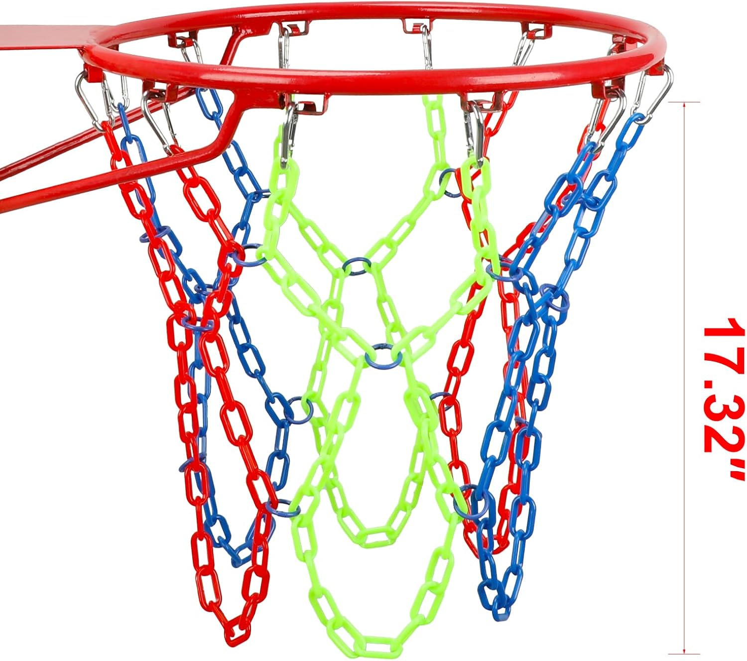 Basketball Net All Weather Anti Whip,Heavy Duty Replacement Basketball net Indoor Outdoor Standard 12 Loops Basketball Hoop