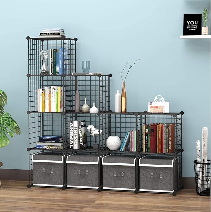 Organizador modular de almacenamiento 12 cubos negro miniatura 5