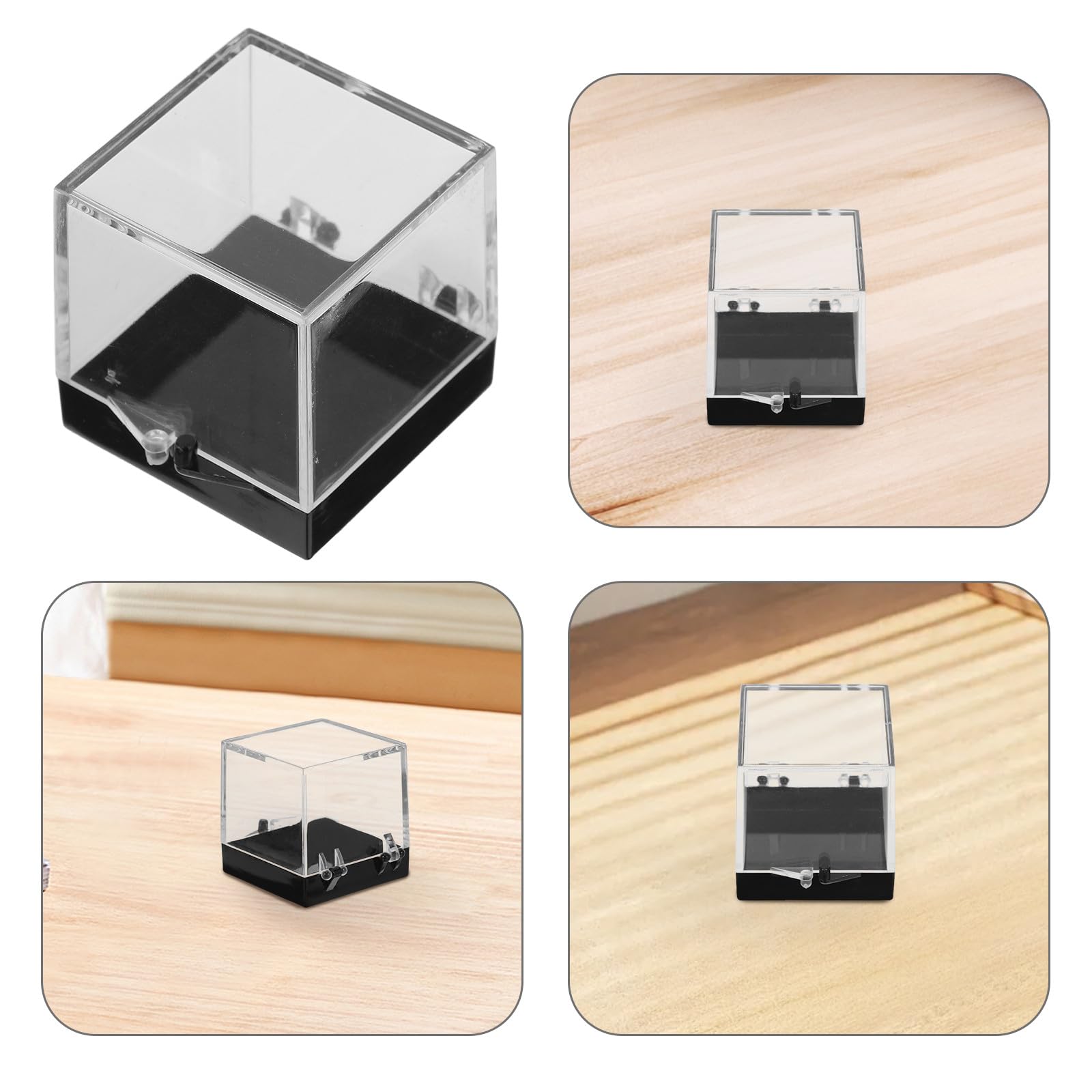 24stücke Teiliges Mineralien Display Box Transparent Klare Aufbewahrungsbox für Edelsteine Kristalle Sammlervitrine Mineralien Steine Sammelbox für Zuhause Büro