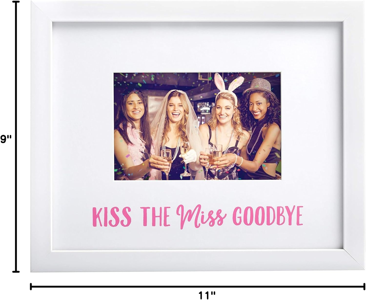 Kate & Milo Kiss the Miss Goodbye Bachelorette Party Signature Frame