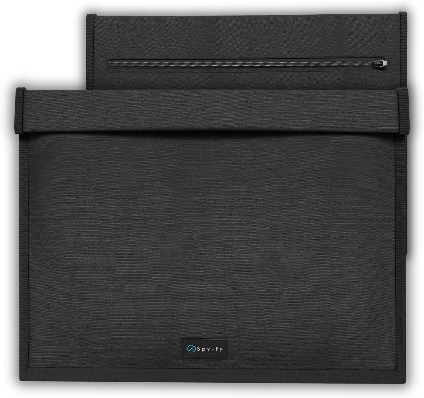 Spy-Fy Faraday Case for Tablets up to 13 Inch - Signal Blocker Case (RFID, WiFi, Bluetooth, GPS, 5G) - Hearing Protection & Tracking Protection - Tablet Privacy Bag, Black