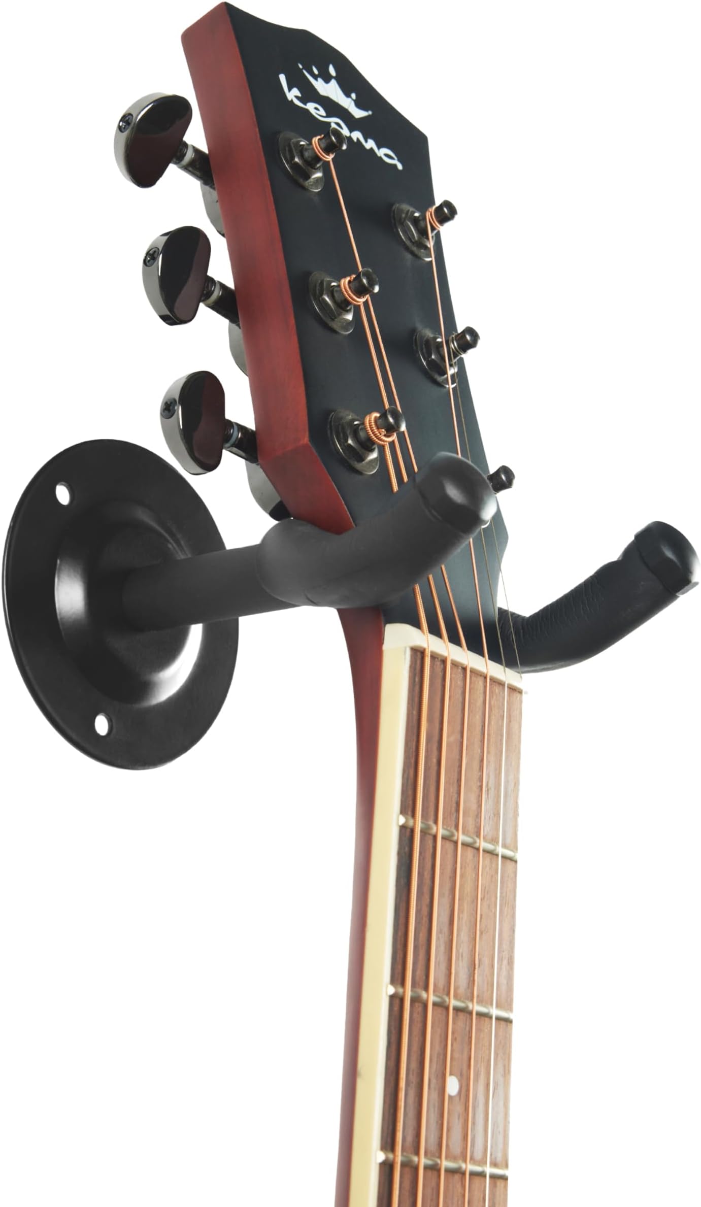 Amazon Basics Alloy Steel Guitar Wall Hanger/Mount with Fittings/Accessories, Black