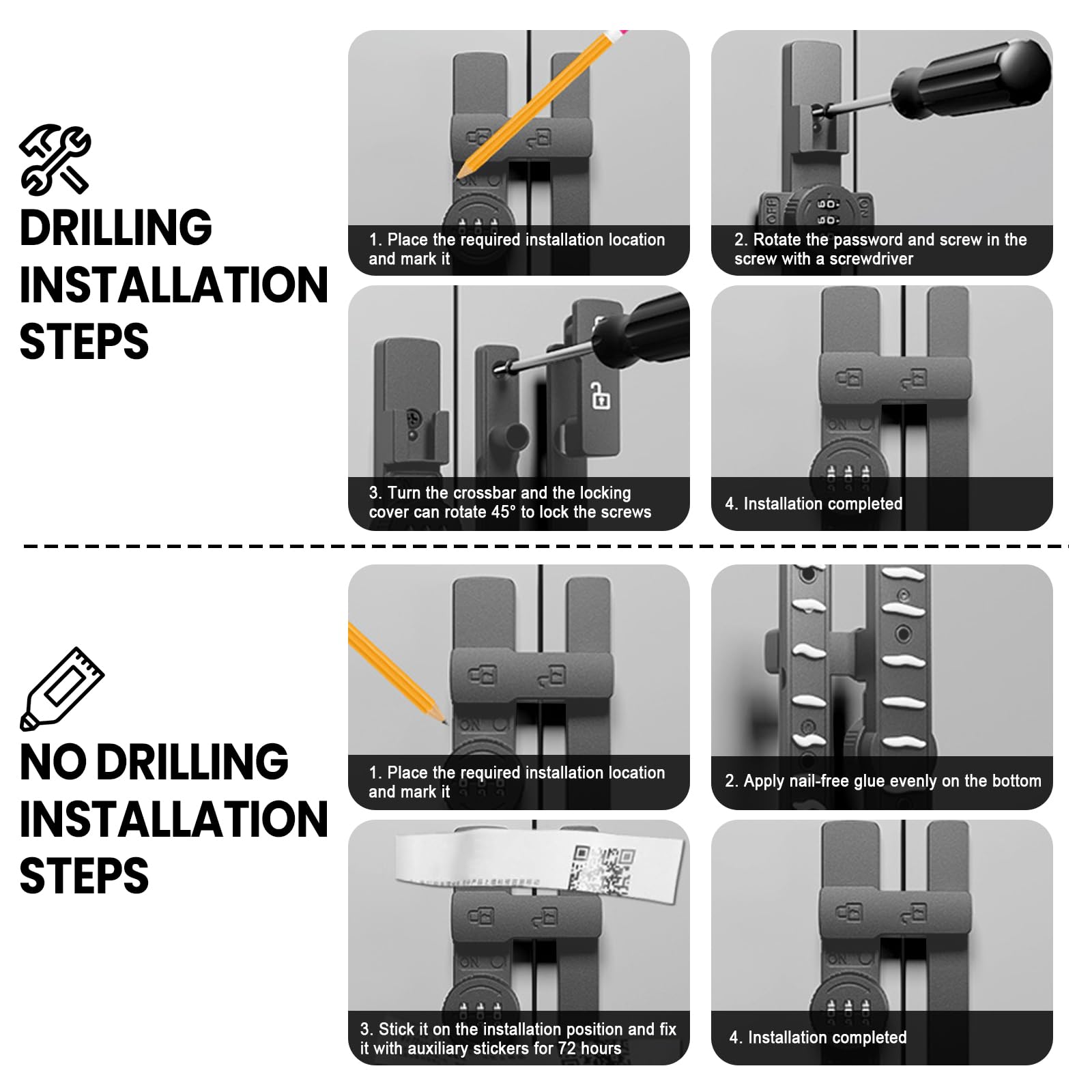 Schiebetür Schloss 3-stellig - Zahlenschloss Für Garten, Garage & Schränke