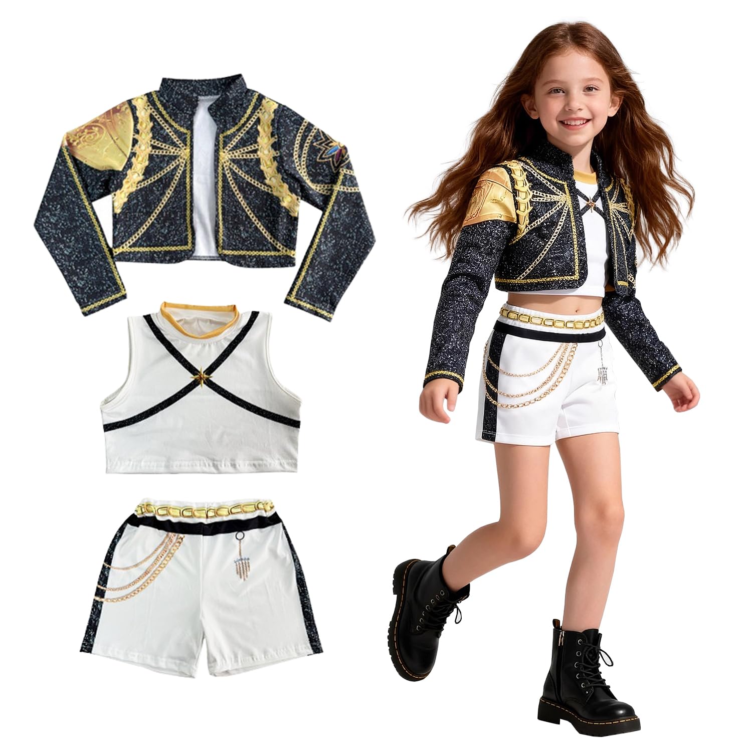 Costume cosplay uniforme, set completo per feste di Halloween, per donne