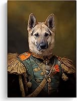 Custom Renaissance Pet Portrait Canvas: Personalized Royal Dog Cat Print from Photo - Funny Pet Memorial Gift Wall Art