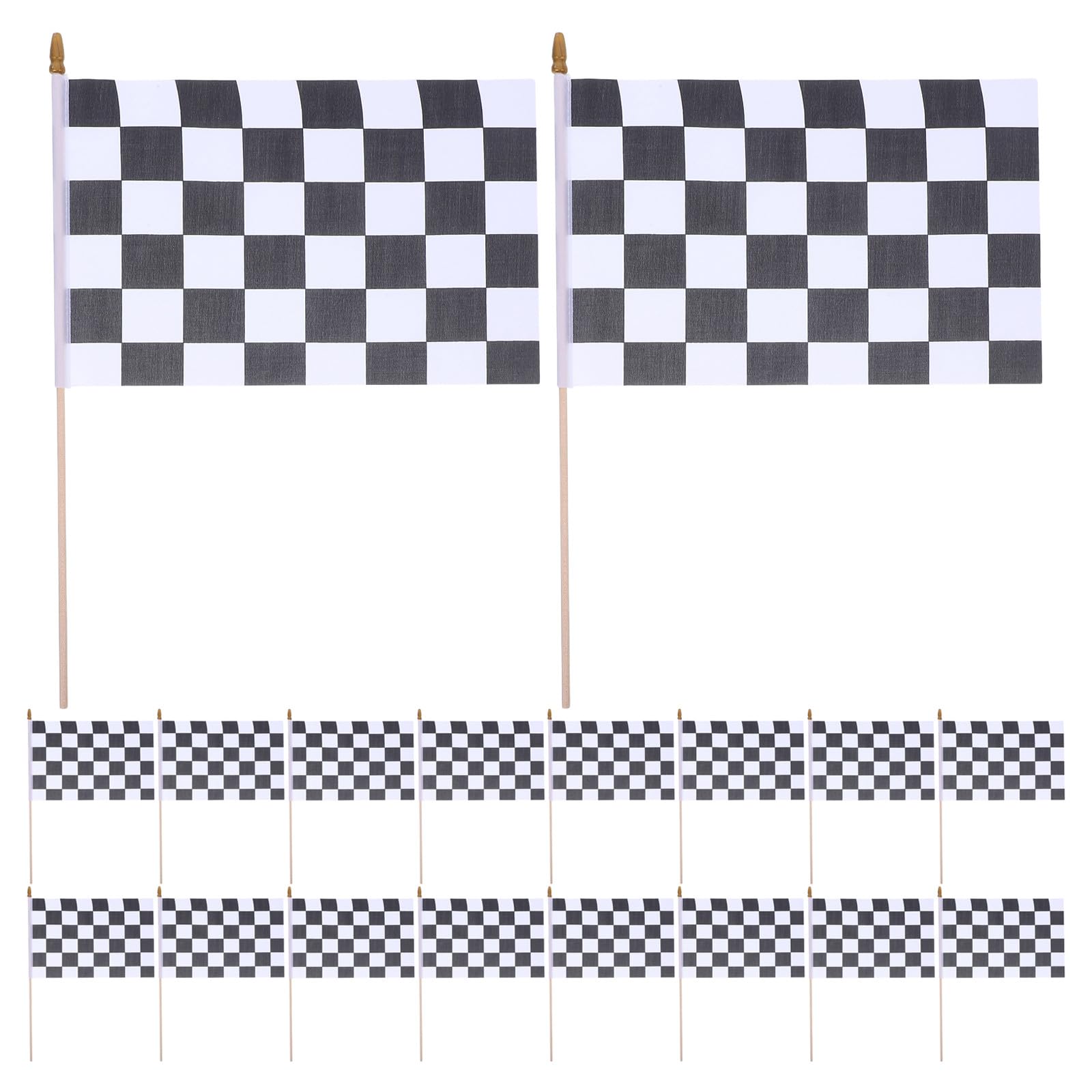 Drapeaux à damier de course automobile pour décorer facilement l'extérieur