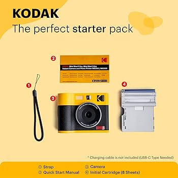 Amazon | KODAK Mini Shot 3 ERA 4PASS 2-in-1 チェキカメラ