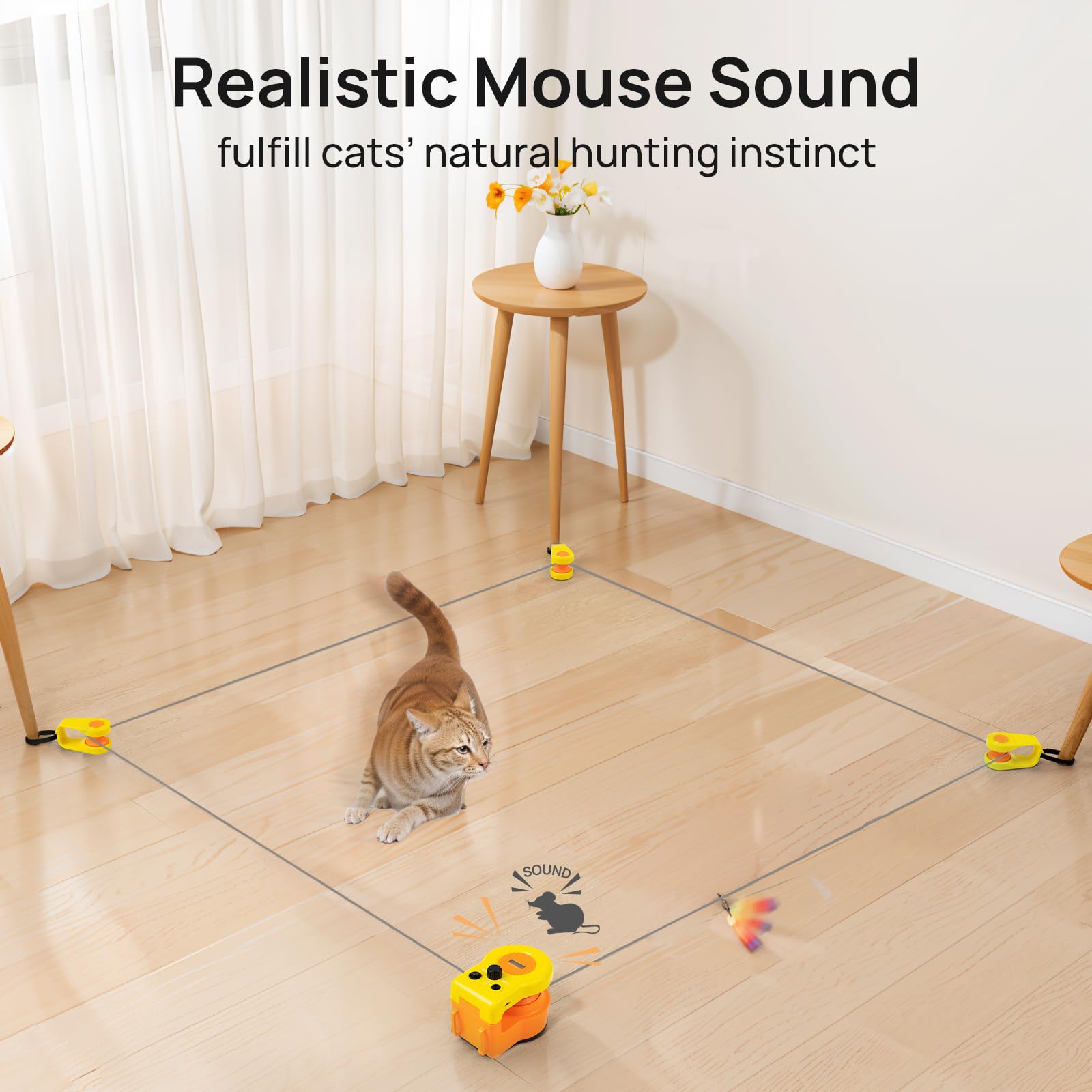Giocattoli per gatti da interni, tapis roulant per gatti, giocattoli automatici/telecomandati per gatti, velocità regolabile, giocattoli simulati per caccia al gatto, edizione