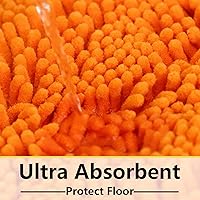 Vista 6 de BOANKODU Juegos de Alfombras de Baño de 2 Piezas, Alfombra de Baño de Chenilla Extra Suave Ultra Absorbente, Alfombra de Baño con Fondo