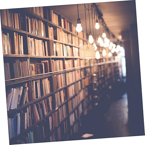 Miniatura 7 de SECFOU Pantalla de ratán para decoración de cestas de lámpara para lámparas de mesa, bombillas rojas, cubierta de lámpara de pie para interiores,