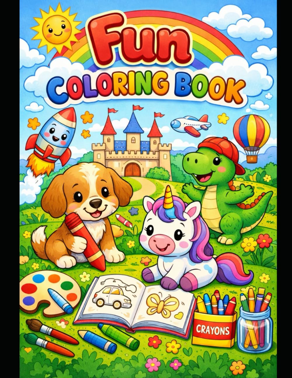 My First Animal Coloring Book for Kids: Cute and Simple Animal Coloring Pages for Kids Ages 3–6 | Fun, Learning & Creativity