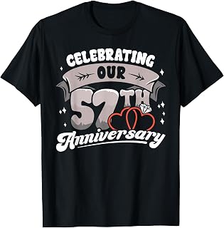 57th Wedding Anniversary Celebrating 57 Years Matching Gift T-Shirt