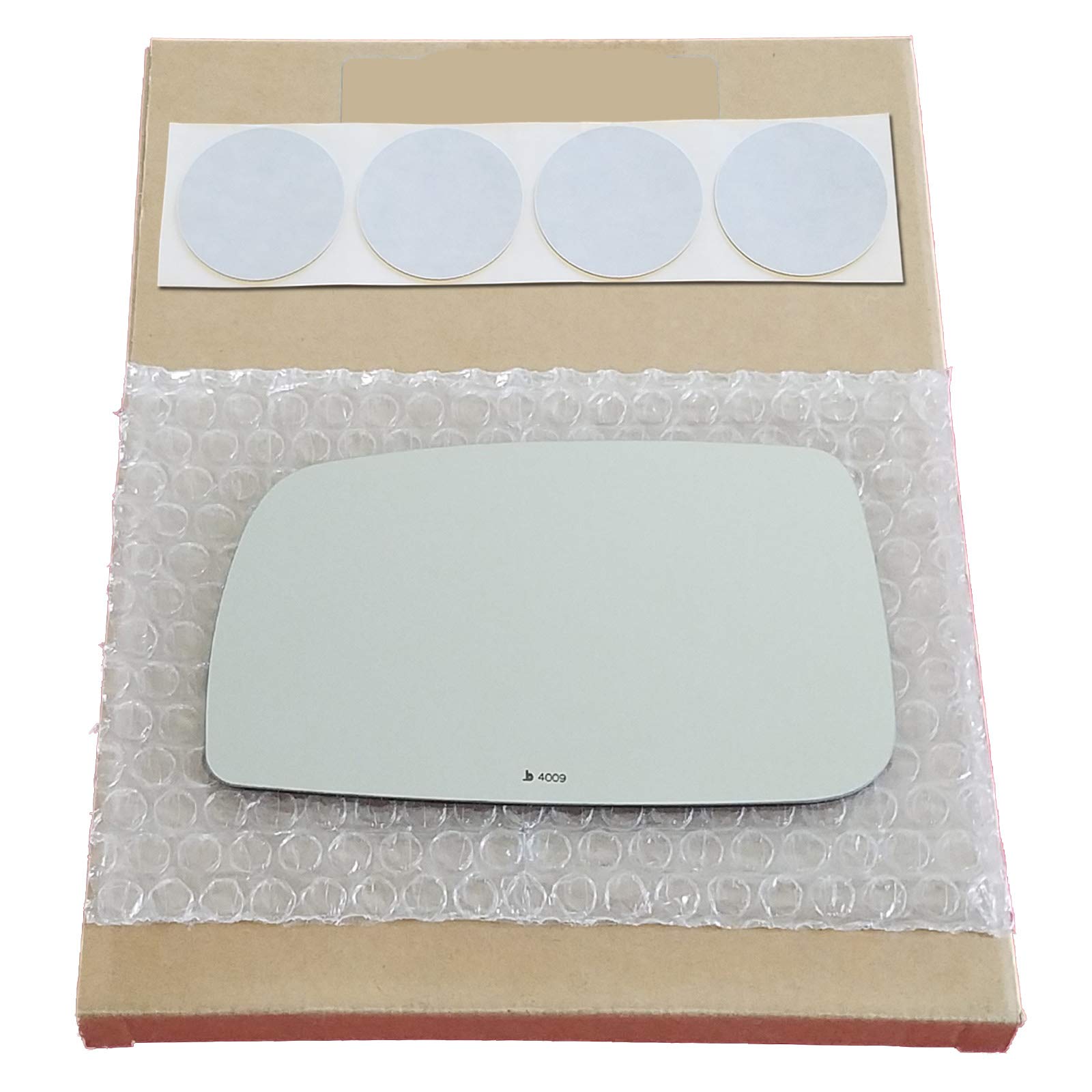 Mirror Glass Replacement + Adhesive Pads for 2004-2008 Toyota Solara Driver Side - Dim Fit Over (2005 2006 2007 04 05 06 07 08)