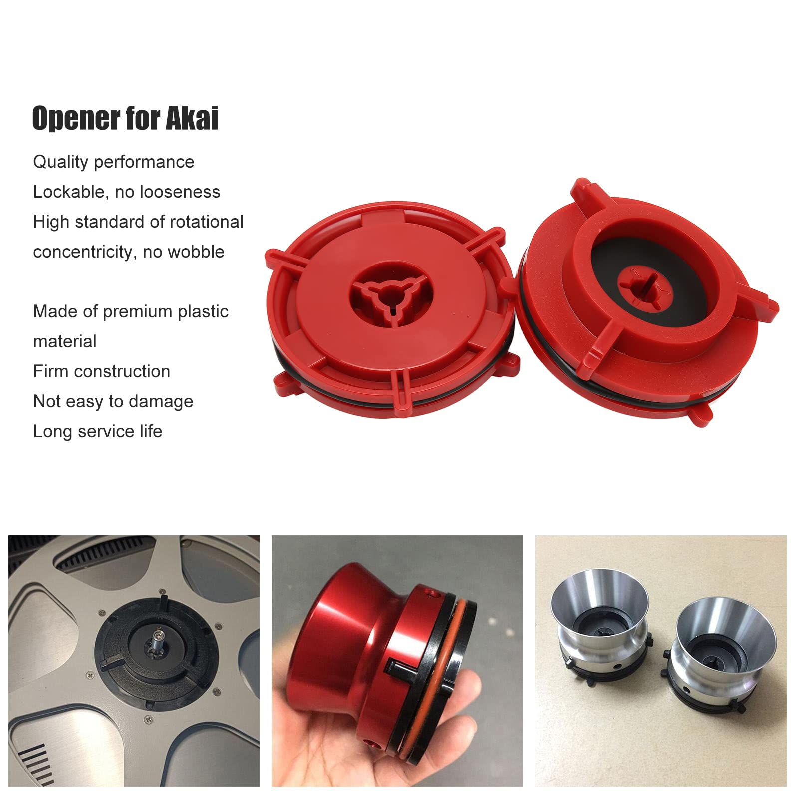 Nab Hub Adapter, Professional Reel to Reel Tape Recorders Opener, Simple, Fine Craftsmanship, Compatible with B67, and More (Red)