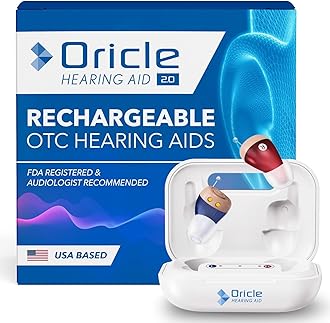 Oricle Standard 2.0 Hearing Aids for Seniors - Oricle Hearing Aids for Adults with Advanced Noise Cancellation - Easy Volume Control with Portable Charging Case