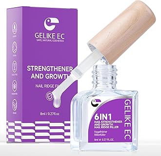 Women Nail Strengthener Protein for Daily: Clear Gelike EC 6 in 1 Nail Treatment for Weak and Damaged Nails Everyday - Nail Polish Hardener for Home Salon Travel Spa Gift