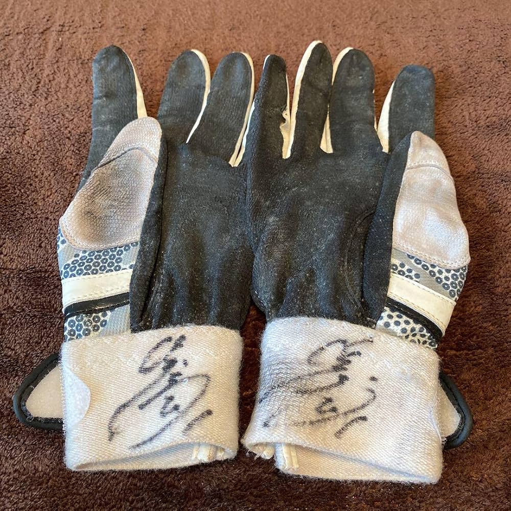 清田育宏氏実使用バッティンググローブ黒ロゴ 清田育宏氏実使用バッティンググローブ黒ロゴ