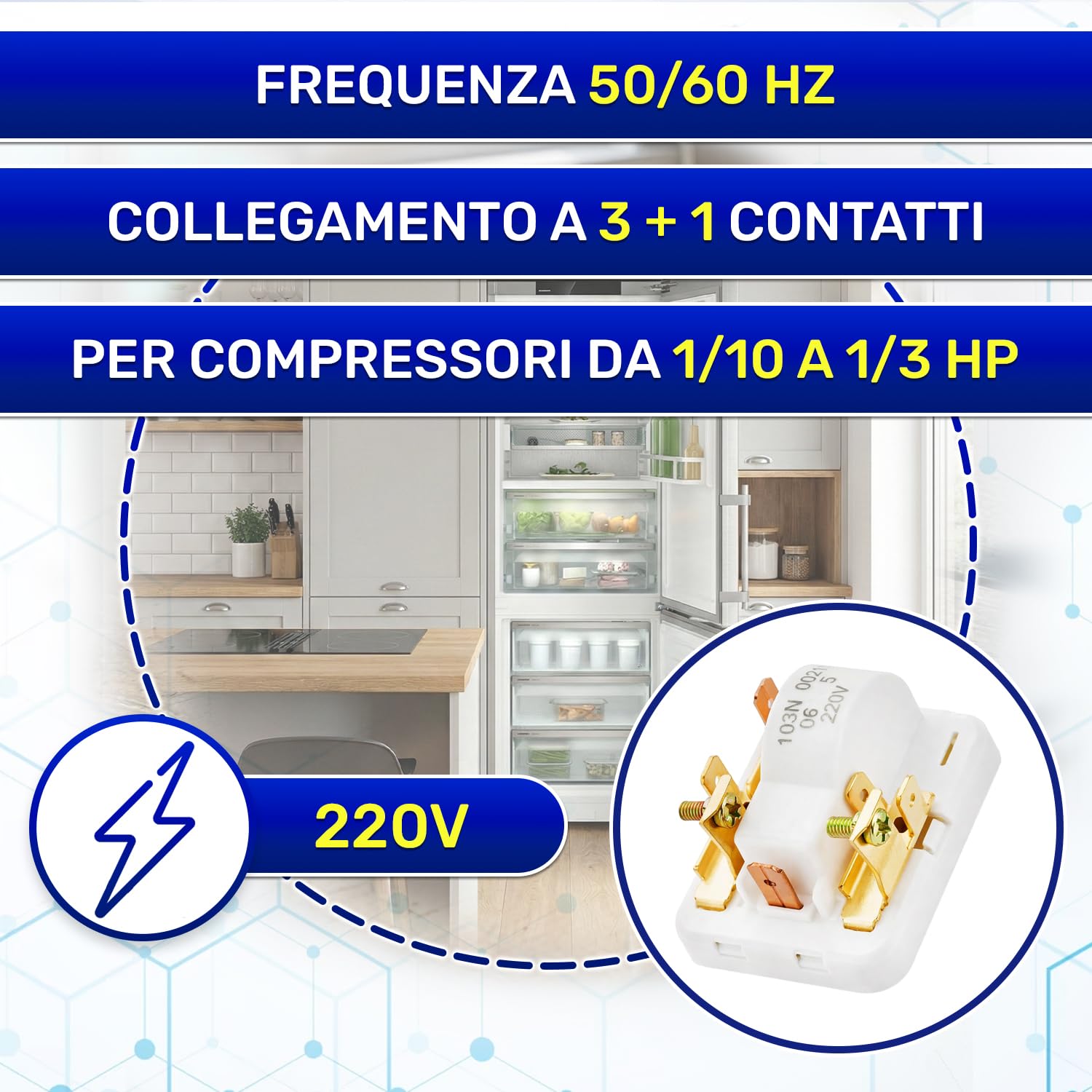 Rele di Protezione Motore del Compressore per Frigorifero 103N0021 per Danfoss Garanzia di 10 Anni - MONTERAL