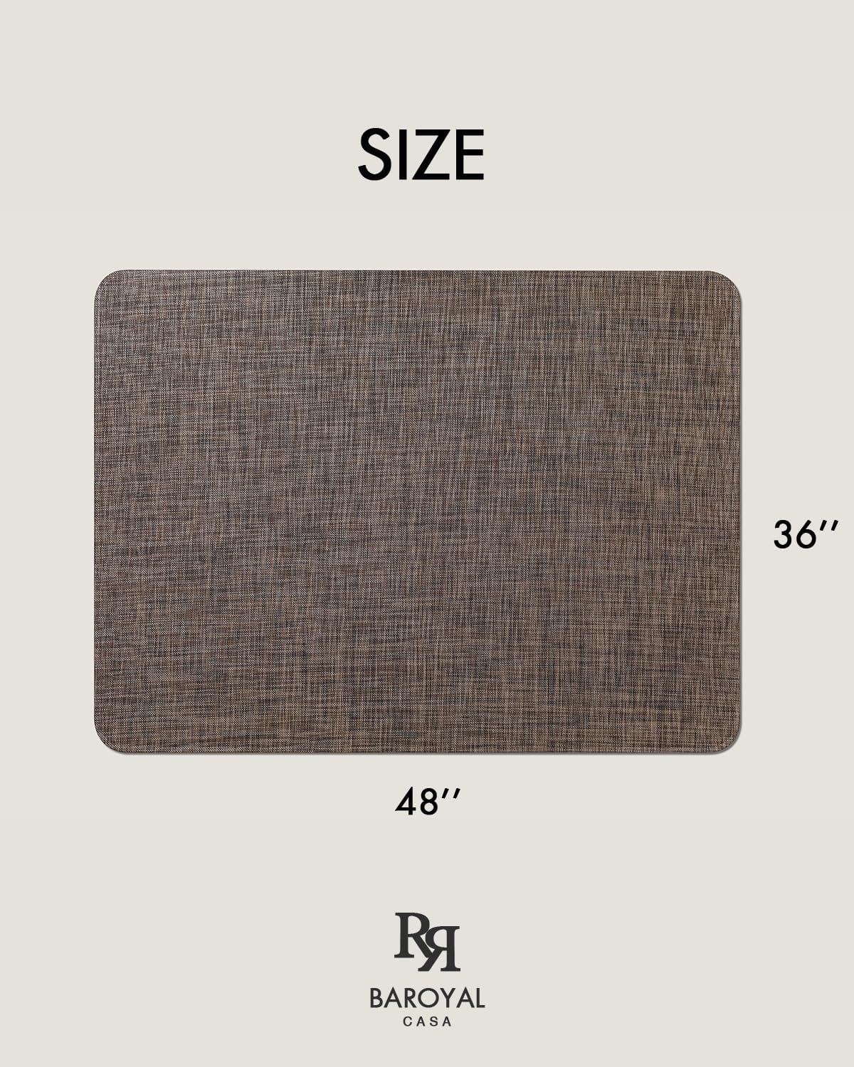 Office Chair Mat for Hardwood Floor Under Desk Computer Rolling Chair Mat for Wood/Tile Floor Non-Slip Heavy Duty Desk Rug PVC Plastic Hard Floor Protector 36" x 48" (Dark Walnut)