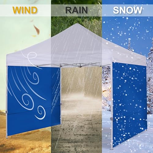 Miniatura 2 de COOSHADE Instant Canopy SunWall - Toldo de pared lateral de 10 x 10 pies para tienda de campaña desplegable, paquete de 1 pared lateral, color azul