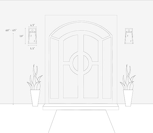 Miniatura 7 de Luces negras para porche al aire libre, estilo trapecio de granja, impermeables, para montaje en pared, modernos apliques exteriores antioxidantes,